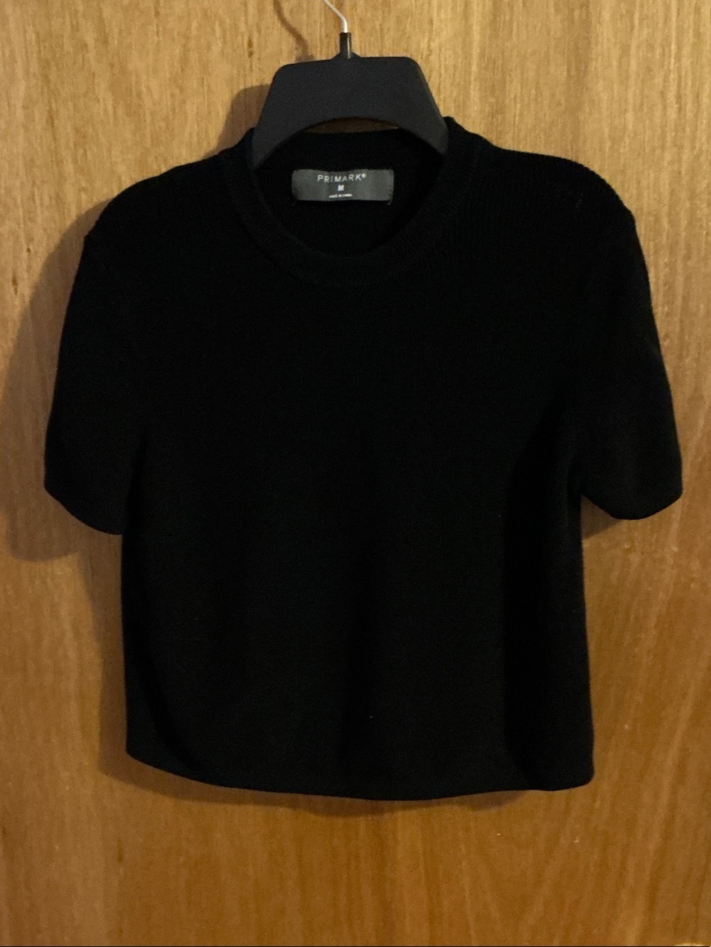 Primark Men’s Black Crewneck Short-Sleeve Sweater Top